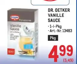 Metro Vanille sauce Angebot