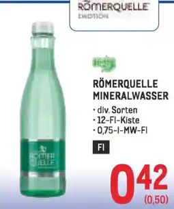 Metro Mineralwasser Angebot