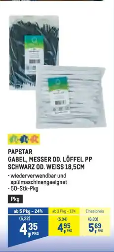 Metro Gabel, messer od. löffel pp schwarz od. weiss Angebot