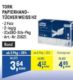 Metro Papierhand- tücher weiss h2 Angebot