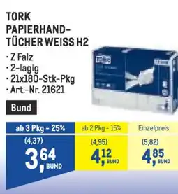 Metro Papierhand- tücher weiss h2 Angebot
