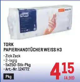Metro Papierhandtücher weiss h3 Angebot
