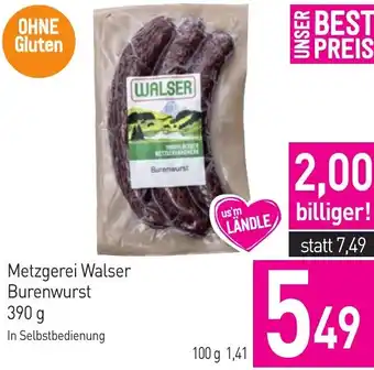 Sutterlüty Metzgerei Walser Burenwurst Angebot
