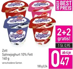 Sutterlüty Zott Sahnejoghurt 10% Fett Angebot