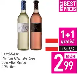 Sutterlüty Lenz Moser Pfiffikus QW, Fête Rosé oder Alter Knabe Angebot