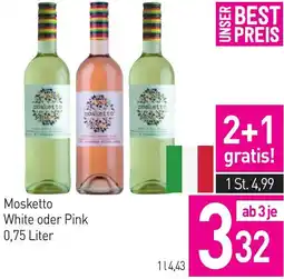 Sutterlüty Mosketto White oder Pink Angebot