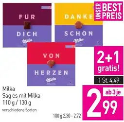 Sutterlüty Milka Sag es mit Milka Angebot