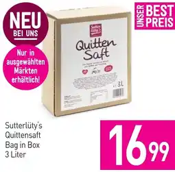 Sutterlüty Sutterlüty's Quittensaft Bag in Box Angebot