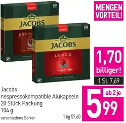 Sutterlüty Jacobs nespressokompatible Alukapseln Angebot