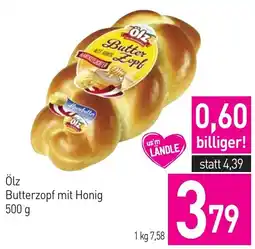 Sutterlüty Ölz Butterzopf mit Honig Angebot