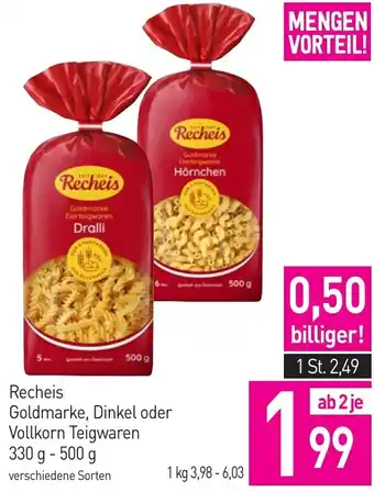 Sutterlüty Recheis Goldmarke, Dinkel oder Vollkorn Teigwaren Angebot