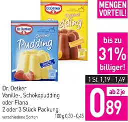 Sutterlüty Dr.Oetker Vanille-, Schokopudding oder Flana Angebot