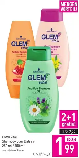 Sutterlüty Glem Vital Shampoo oder Balsam Angebot