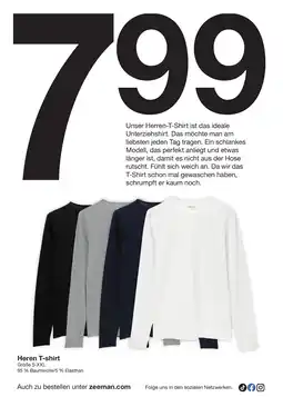 Zeeman Heren T-shirt Angebot