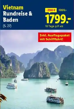 Lidl Reisen Vietnam Rundreise & Baden Angebot