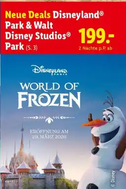 Lidl Reisen Neue Deals Disneyland® Park & Walt Disney Studios Park Angebot