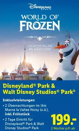 Lidl Reisen Disneyland® Park & Walt Disney Studios® Parkb Angebot
