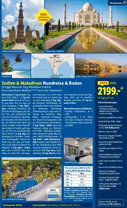 Lidl Reisen Indien & Malediven Rundreise & Baden Angebot