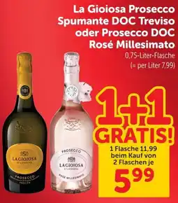 Interspar La Gioiosa Prosecco Spumante DOC Treviso oder Prosecco DOC Rosé Millesimato Angebot