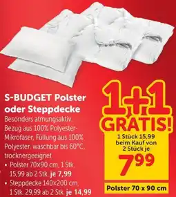 Interspar S-BUDGET Polster oder Steppdecke Angebot