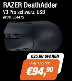 e-tec RAZER DeathAdder V3 Pro schwarz, USB Angebot