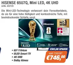 e-tec Hisense 65u7q, mini led, 4k uhd Angebot