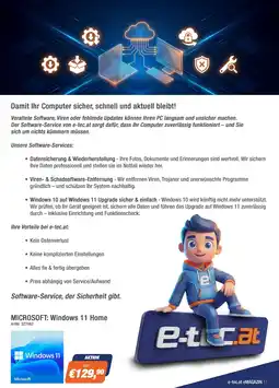 e-tec MICROSOFT: Windows 11 Home Angebot
