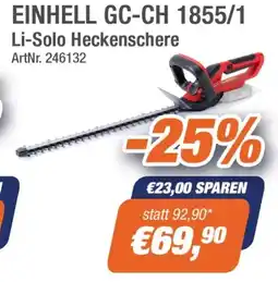 e-tec EINHELL GC-CH 1855/1 Li-Solo Heckenschere Angebot