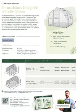 Dehner Gewächshaus rhodo Angebot