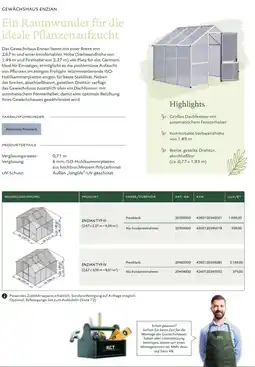 Dehner Gewächshaus enzian Angebot