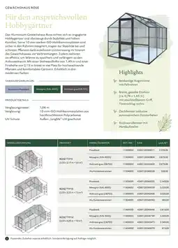 Dehner Gewächshaus rose Angebot
