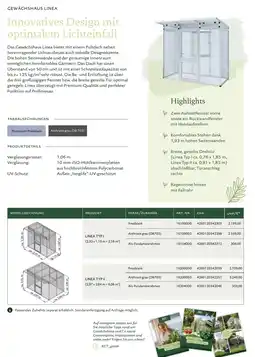 Dehner Gewächshaus linea Angebot