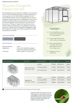 Dehner Gewächshaus santini Angebot