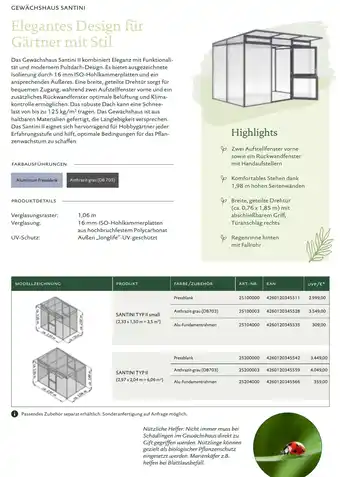 Gewächshaus santini