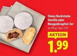 Lidl Omas Backstube Vanille oder Nougatkrapfen Angebot