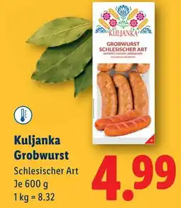 Lidl Kuljanka Grobwurst Angebot