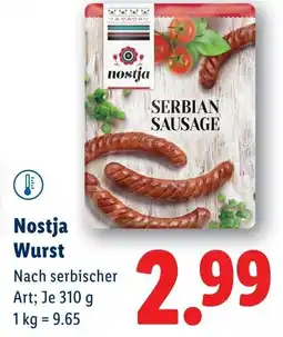 Lidl Nostja Wurst Angebot