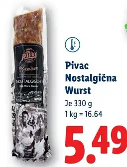 Lidl Pivac Nostalgična Wurst Angebot