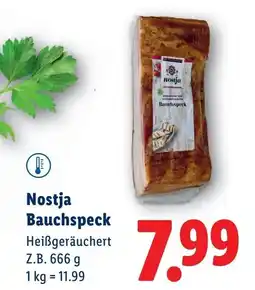 Lidl Nostja Bauchspeck Heißgeräuchert Angebot