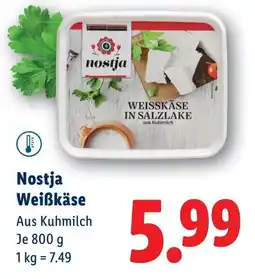 Lidl Nostja Weißkäse Angebot