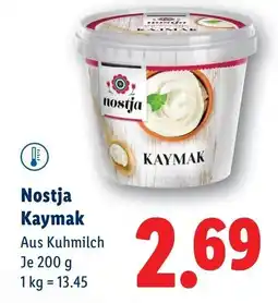 Lidl Nostja Kaymak Angebot