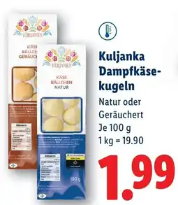 Lidl Kuljanka Dampfkäse- kugeln Angebot