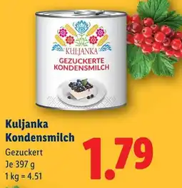 Lidl Kuljanka Kondensmilch Angebot