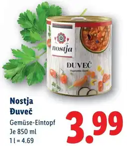 Lidl Nostja Duveč Angebot
