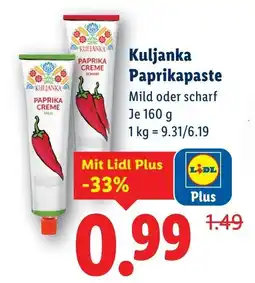 Lidl Kuljanka Paprikapaste Angebot