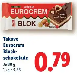 Lidl Takovo Eurocrem Block- schokolade Angebot