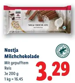 Lidl Nostja Milchchokolade Angebot