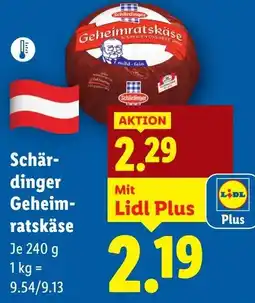 Lidl Schär- dinger Geheim- ratskäse Angebot