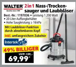 Norma WALTER 2in1 Nass-/Trockensauger und Laubbläser Angebot