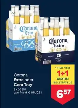 MPreis Corona Extra oder Cero Tray Angebot